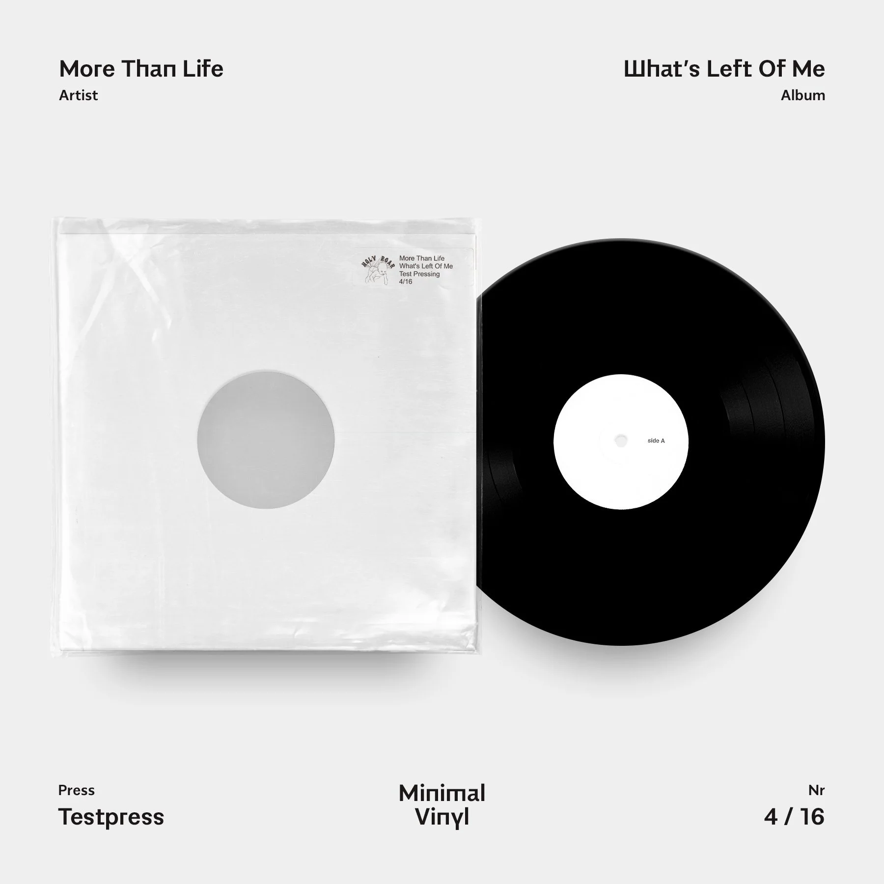 More Than Life Whats Left Of Me Testpress Vinyl