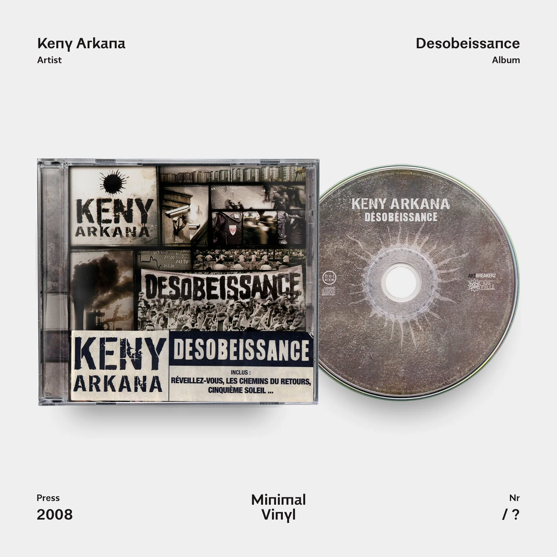 Keny Arkana Desobeissance CD