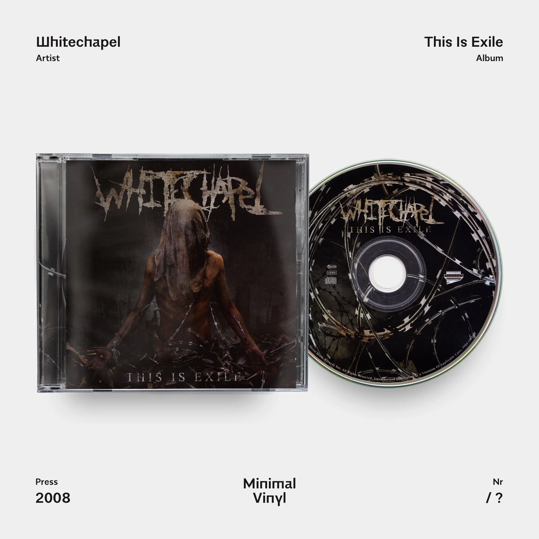 White Chapel This Is Exile CD