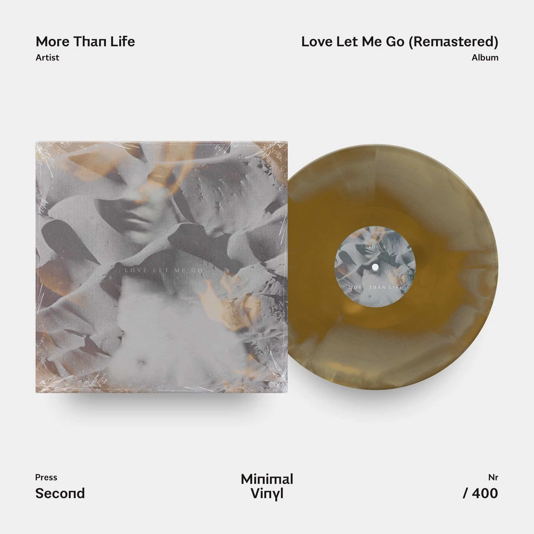 More Than Life Love Let Me Go Remastered 2016 Gold and Yellow Smsah Vinyl