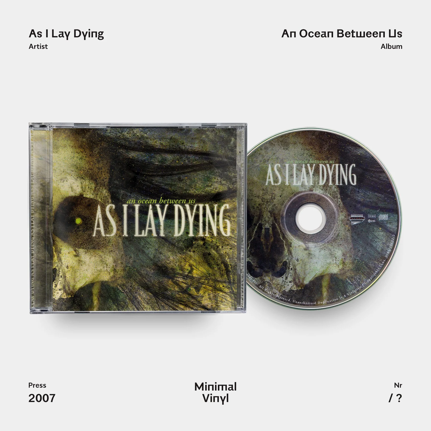 As I Lay Dying An Ocean Between Us CD