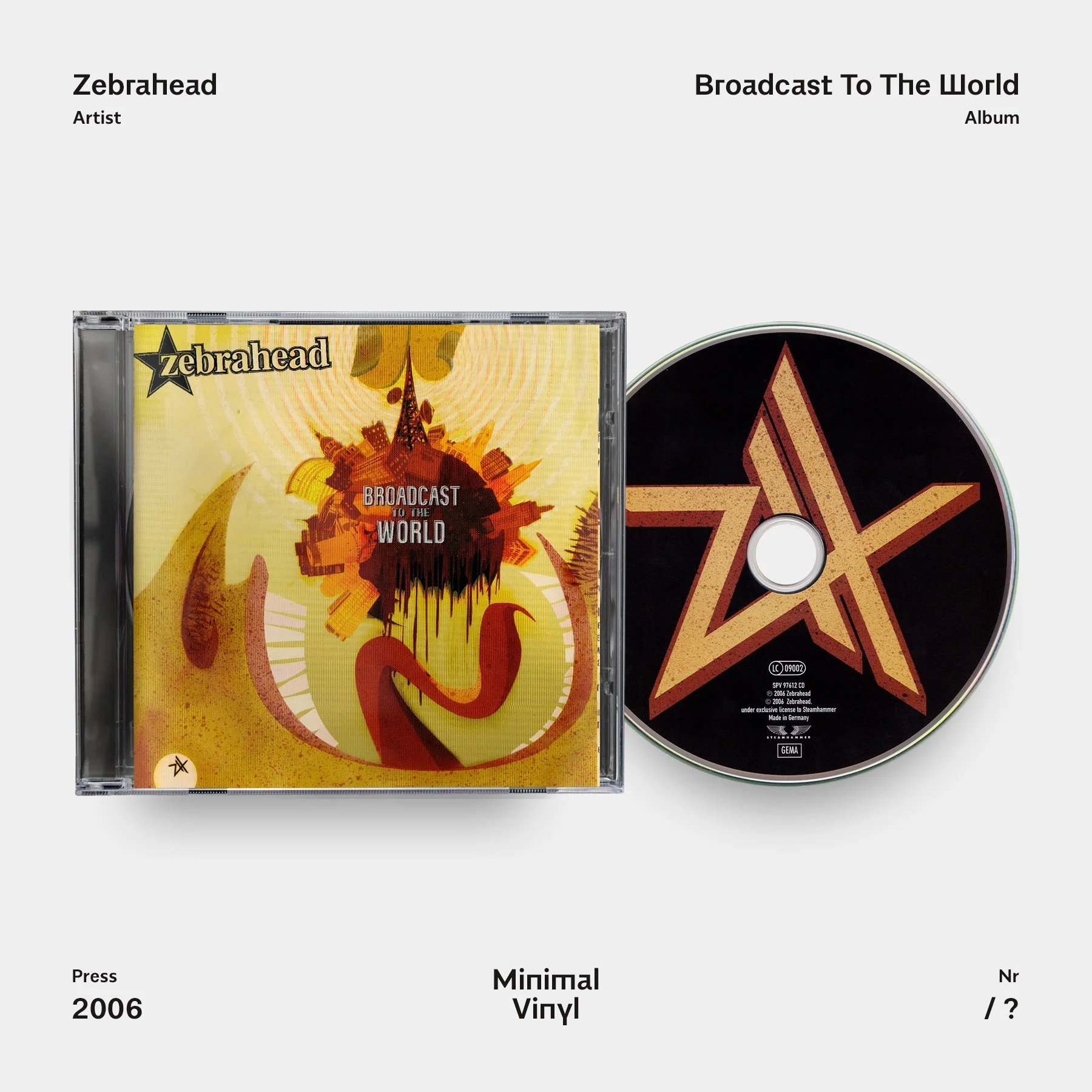 Zebrahead Broadcast To The World CD