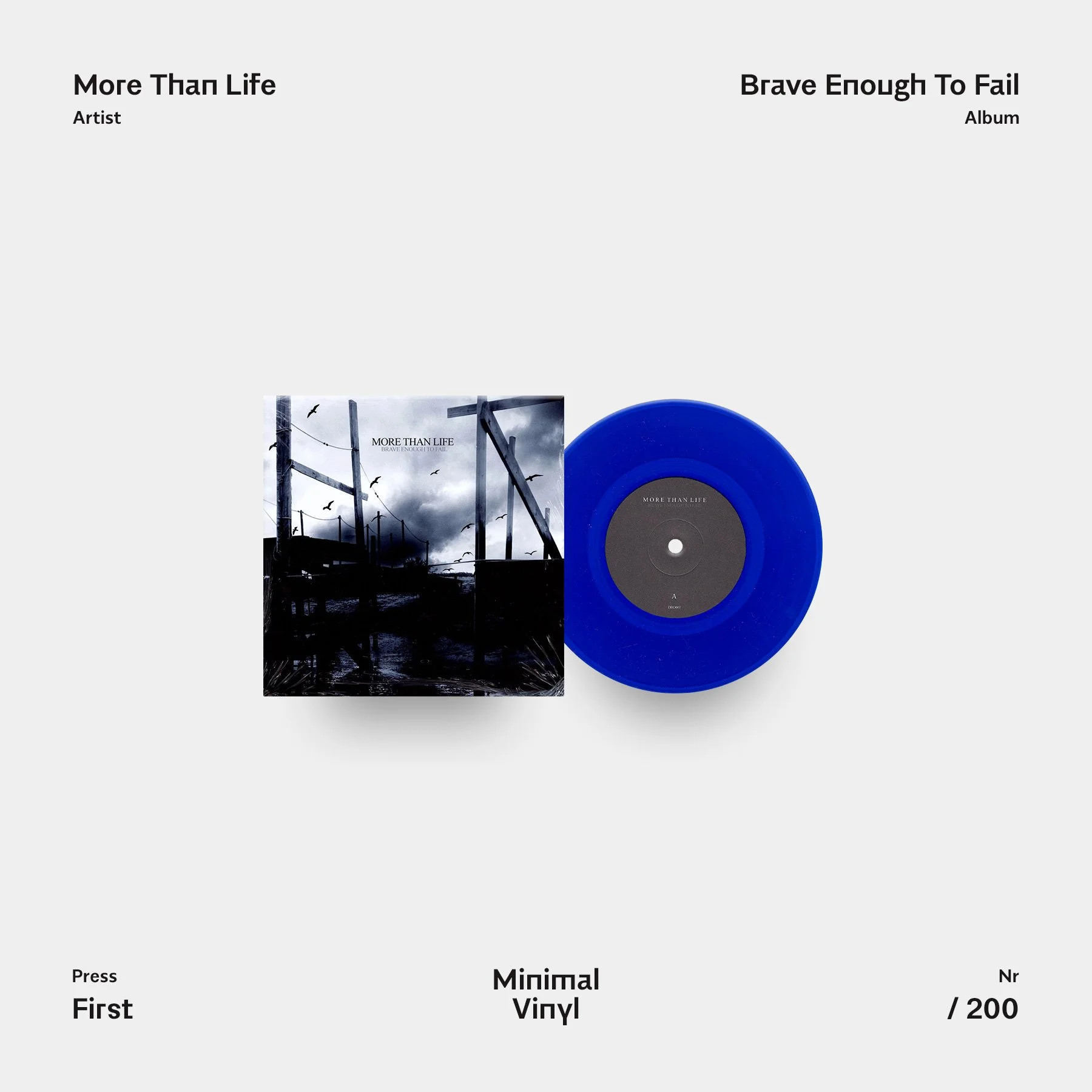 More Than Life Brave Enough To Fail Transparent Blue Vinyl