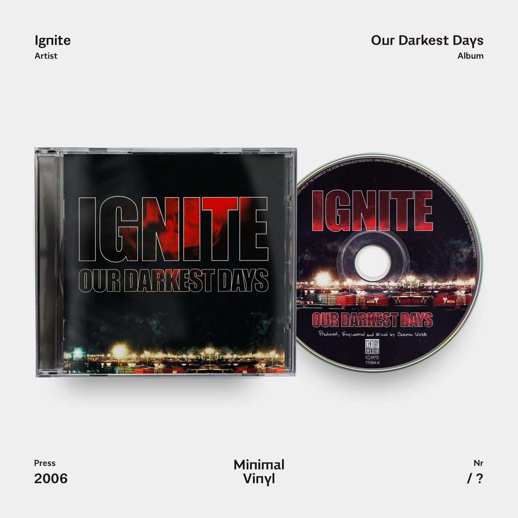 Ignite Our Darkest Days CD