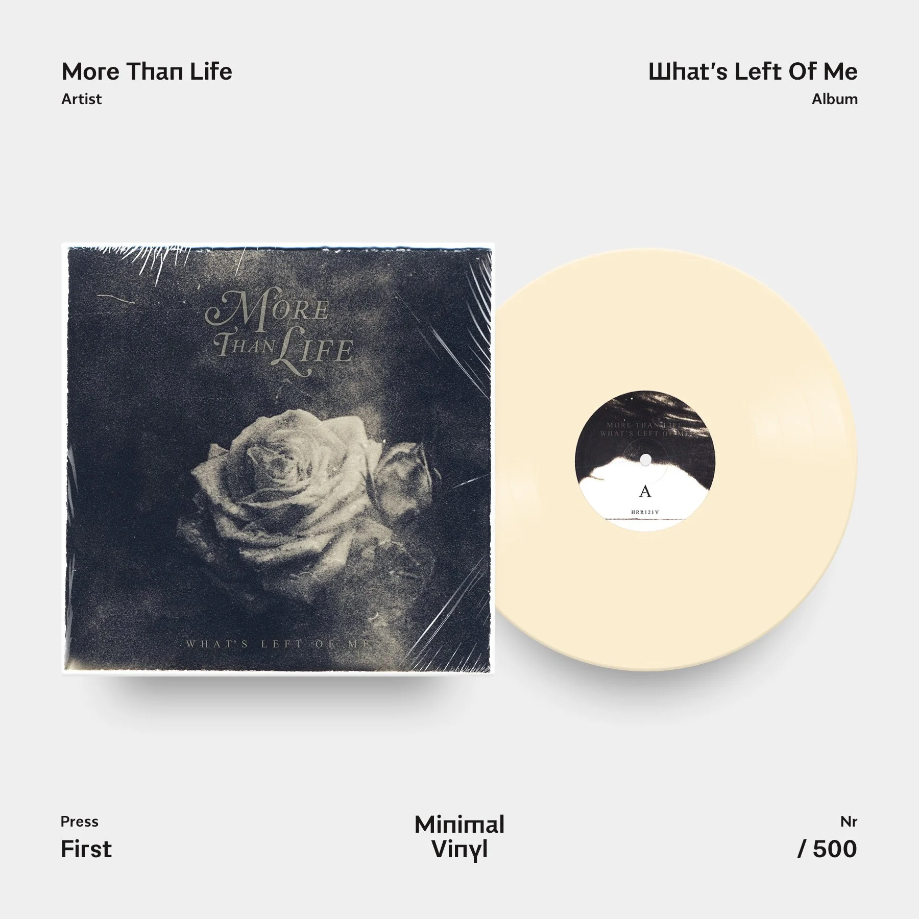 More Than Life Whats Left Of Me Cream Vinyl