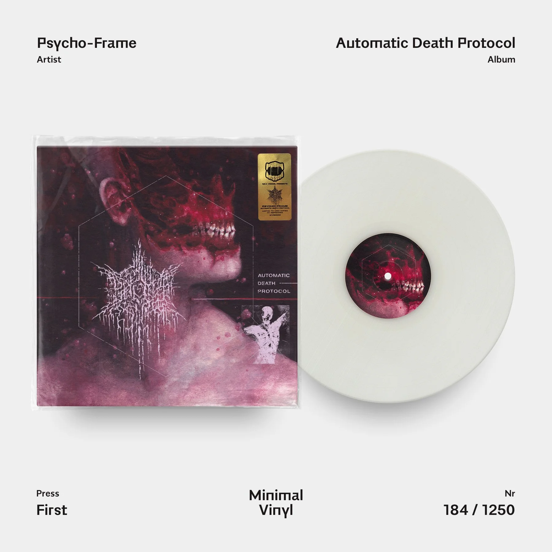 Psycho-Frame Automatic Death Protocol Natural PVC Beaten Vinyl