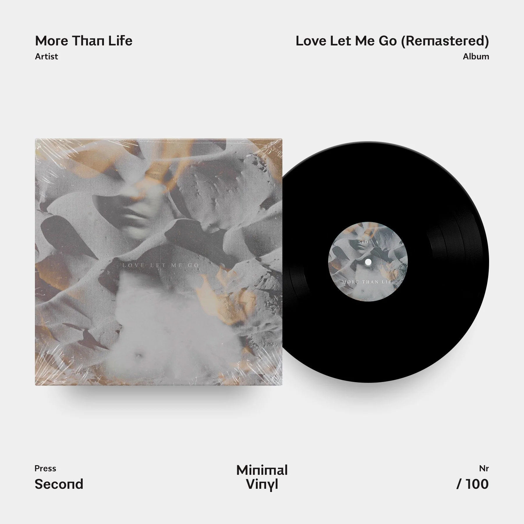 More Than Life Love Let Me Go Remastered 2016 Black Vinyl