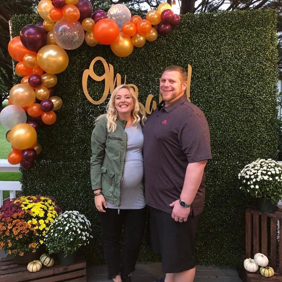 Baby Locander&rsquo;s shower! What a great wall for a fall themed party 🍁 Thank you Liz for your support!