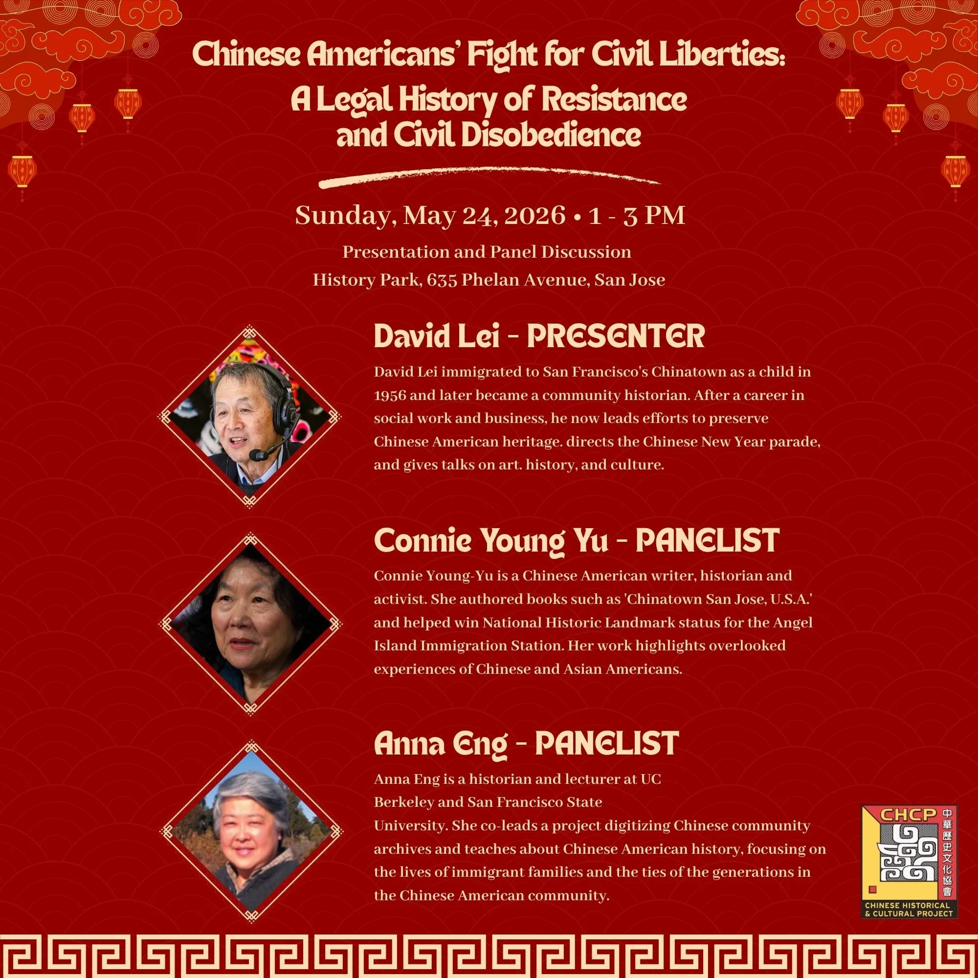 CHCP Presentation: "Chinese Americans' Fight for Civil Liberties: A Legal History of Resistance and Civil Disobedience"