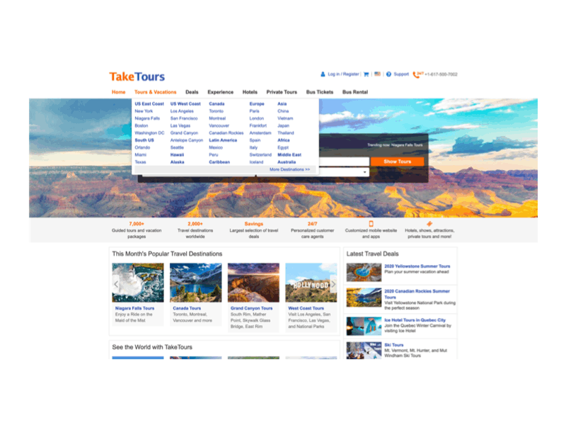 Take Tours Home Page