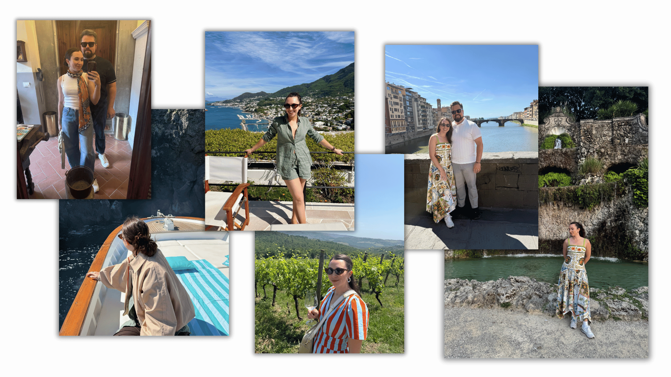 Nashville stylist mixing and matching her clothes on vacation in Italy