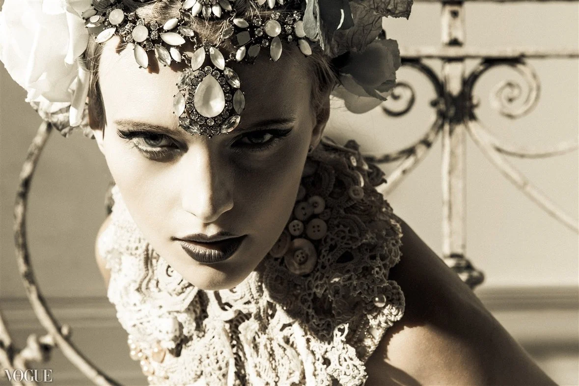 Lace collar, Vogue Italia, photography Ian Cashman