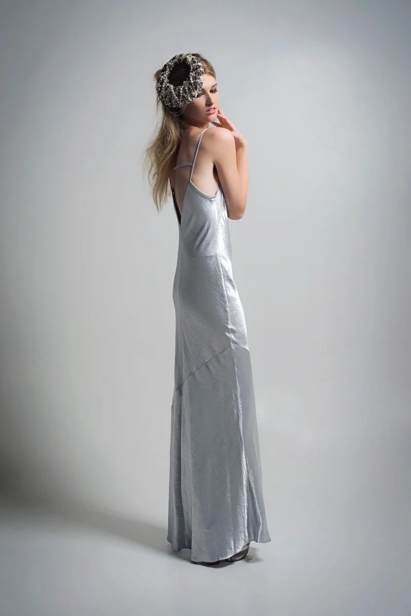 Halo headpiece, fashion editorial