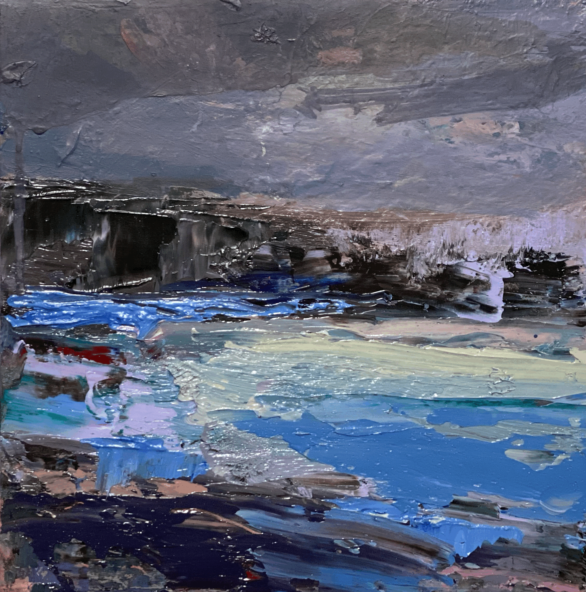 'Where land meets sea' 10x10"