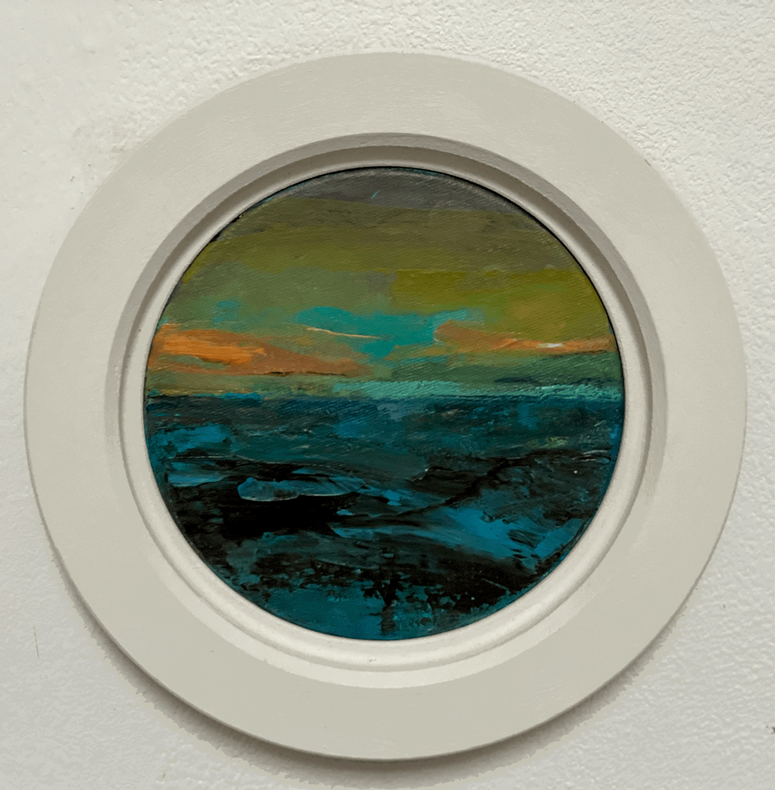 'Night time at sea" 6x6" ( 9x9" framed