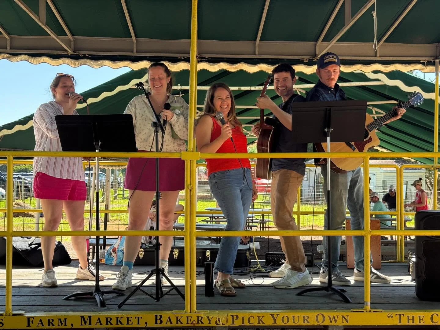 Our praise band played at @highlandorchardsinc on Sunday!