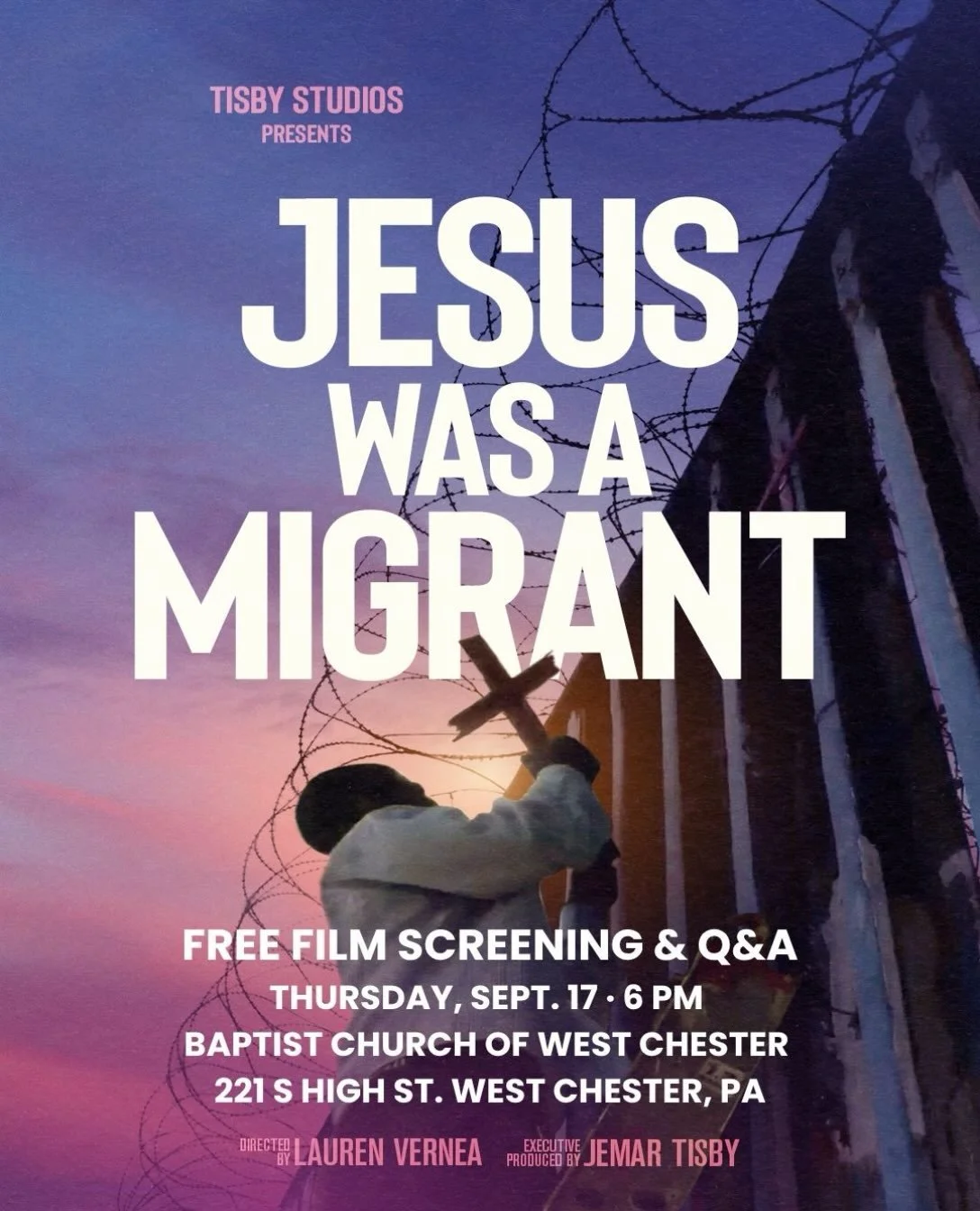 You are invited to a free screening of the documentary Jesus was a Migrant on Thursday, Sept. 17 at 6 PM at BCWC.