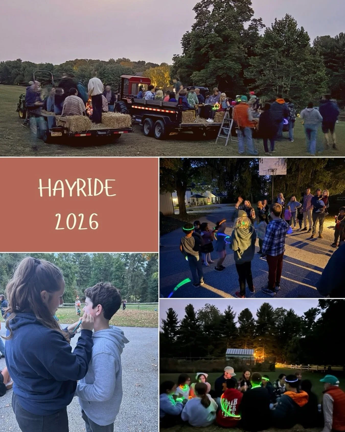 Thanks for all who came and helped with our annual hayride! Thanks to the Wilsons for hosting!