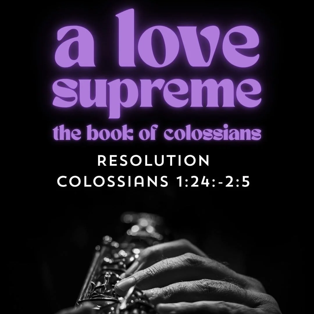 &ldquo;Lord, resolve our fears and weaknesses.&rdquo;

We continued our series, A Love Supreme, exploring Coltrane, Colossians, and how the church is sent forth to make God&rsquo;s love visible. 

Watch on YouTube or listen in our podcast channels.
