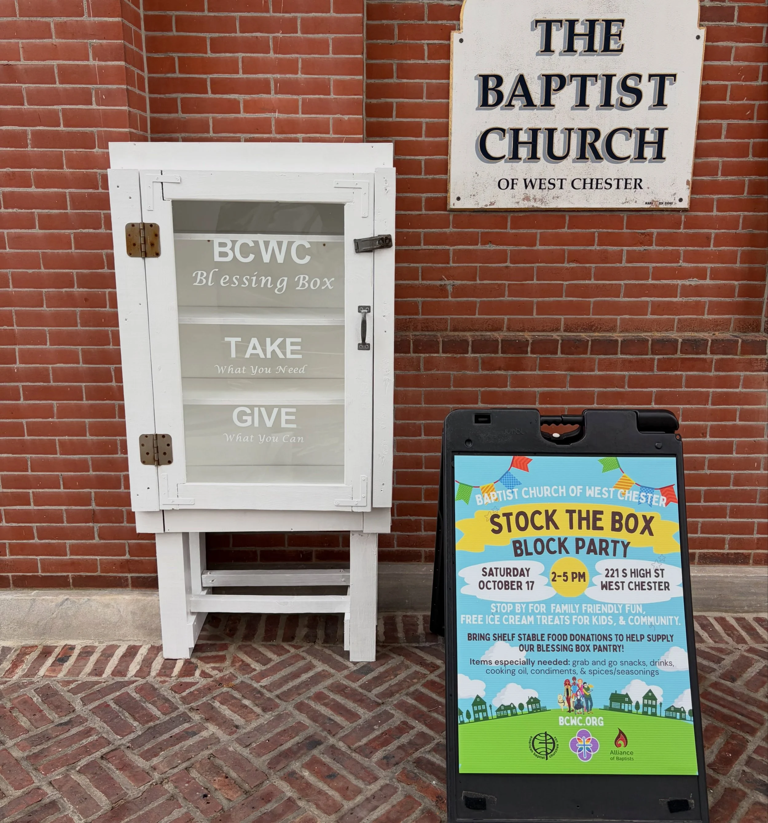 Help stock the freshly painted Blessing Box today! Games, ice cream, and more form 2-5 at 221 S High St!