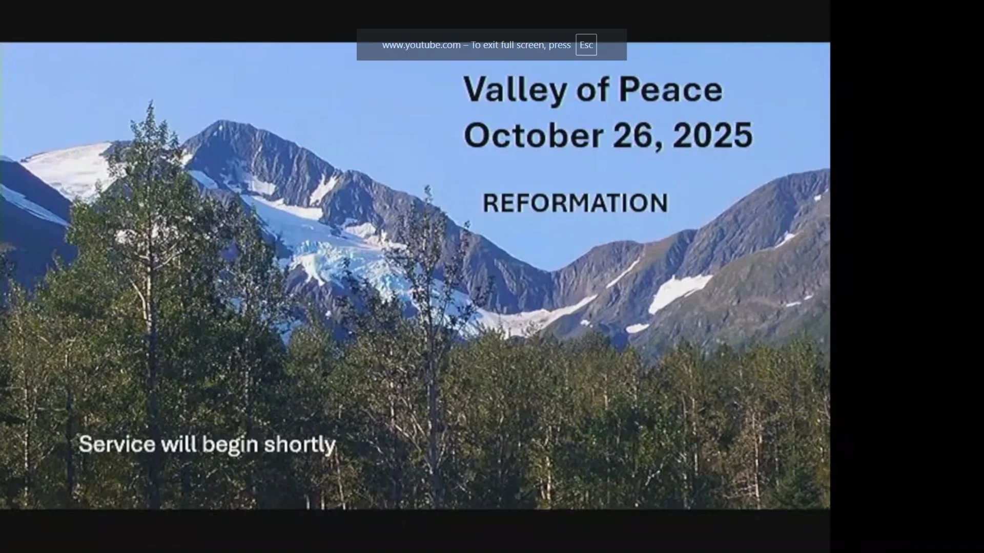 Worship Service, October 26, 2025