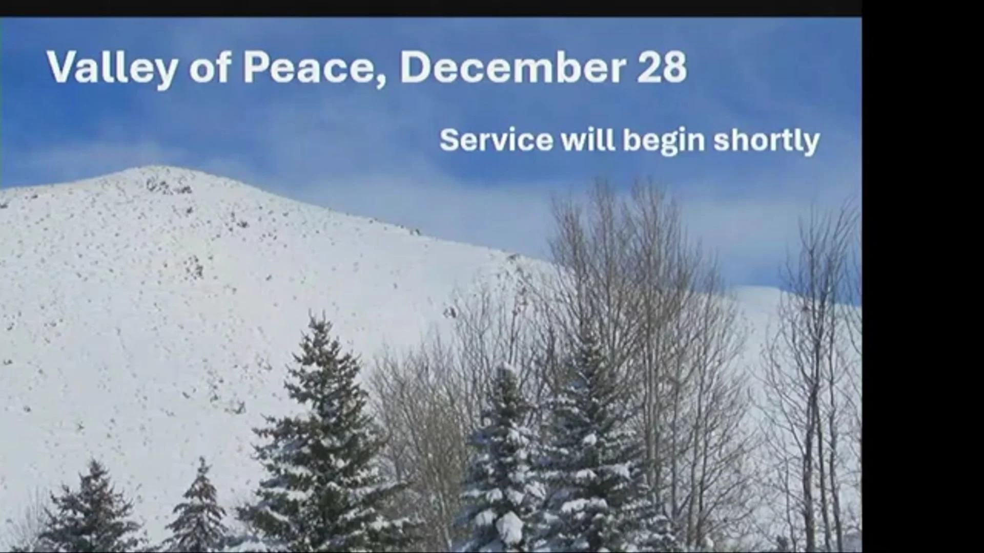 Worship Service, December 28, 2025