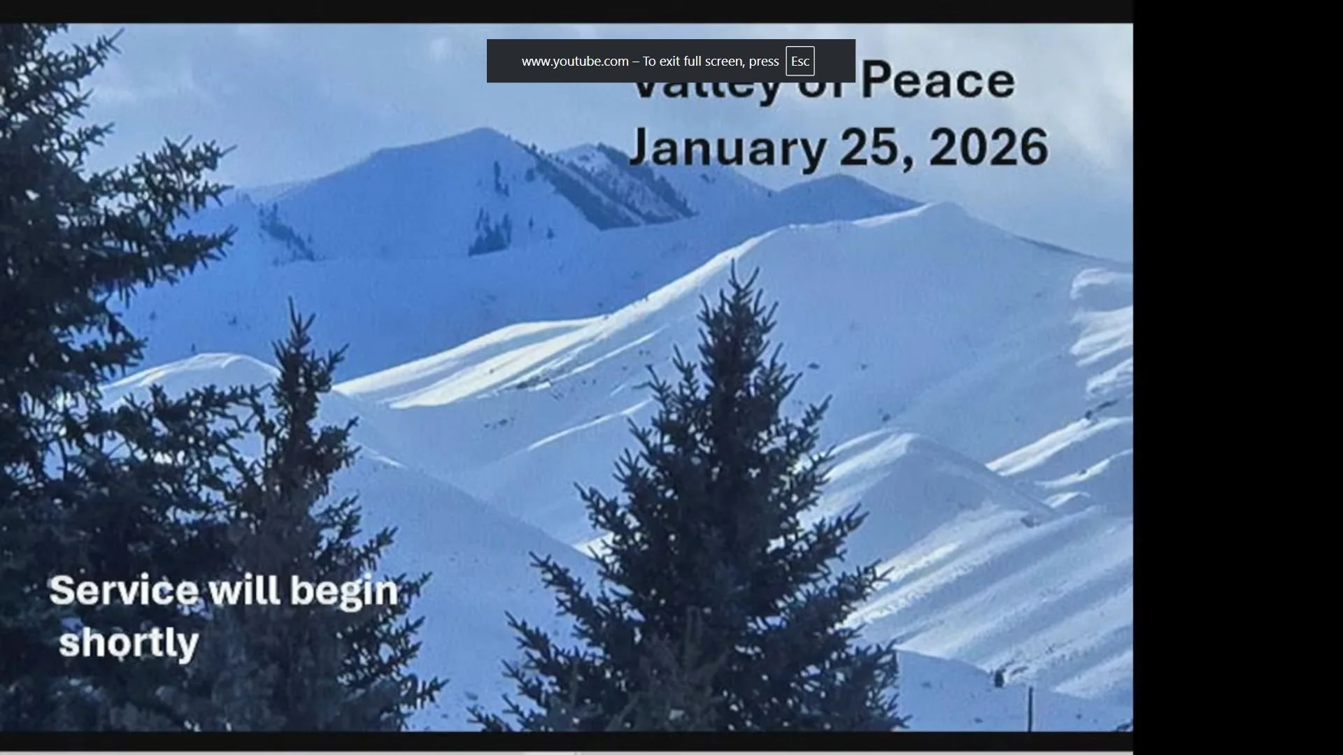 Worship Service, January 25, 2026