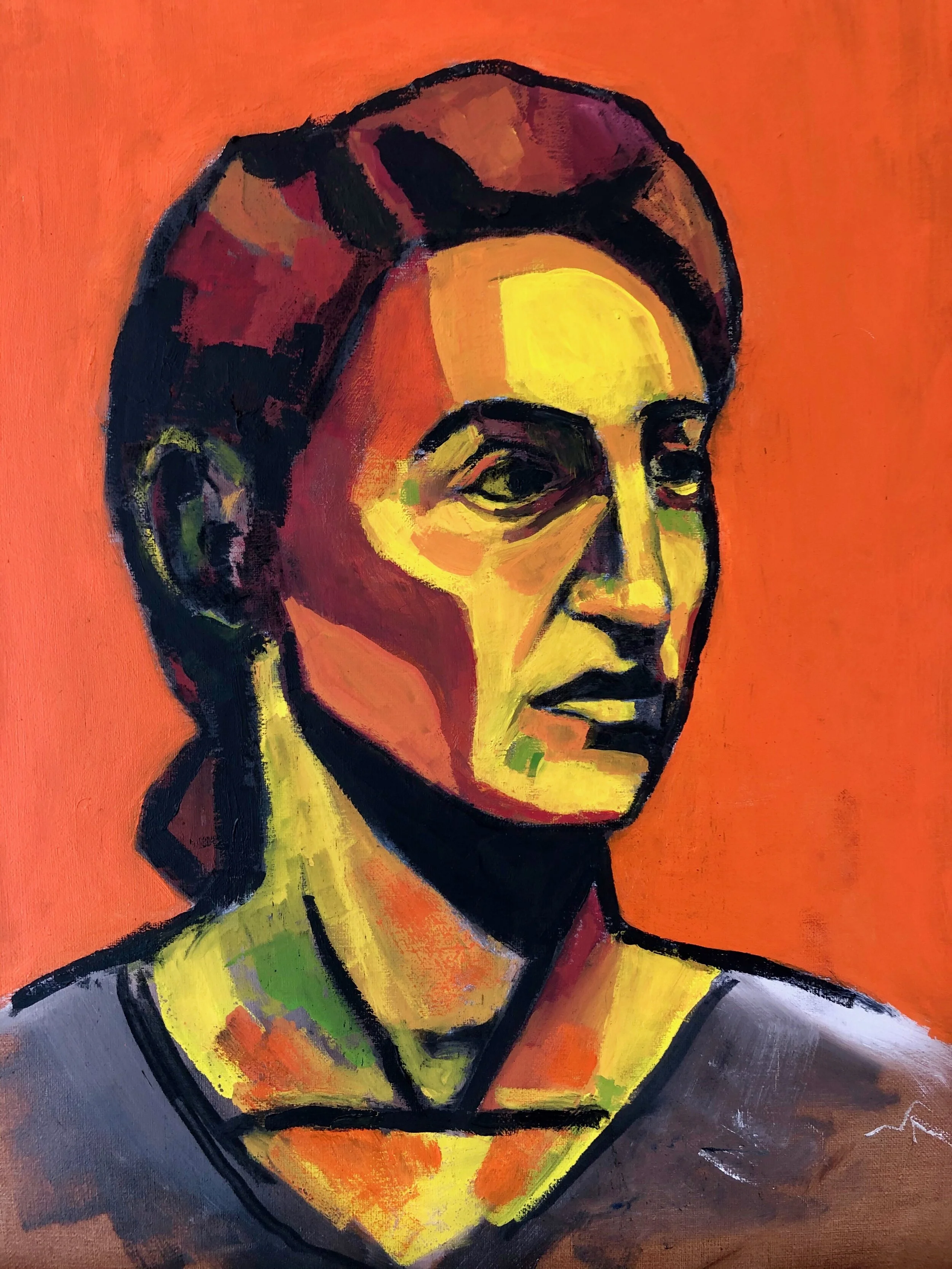  I have always drawn and photographed people, and wanted to overcome my anxiety about getting the technique right by experimenting with a more expressionistic use of colour. 