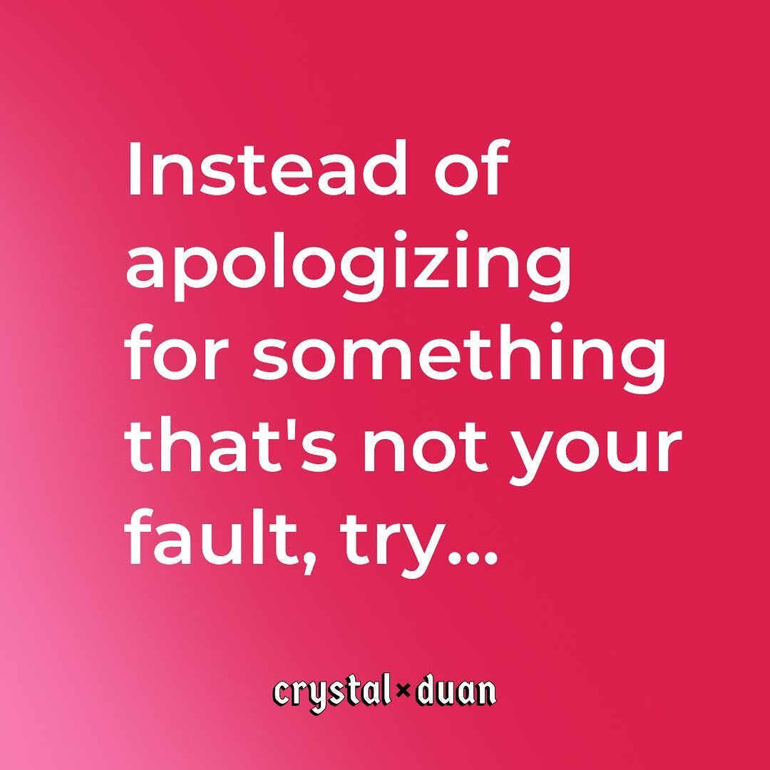 I don&rsquo;t want to say I hate the word &ldquo;sorry&rdquo; but I feel it&rsquo;s so limiting and uncreative and sometimes we use it as an excuse to not go further and deeper with someone. Obviously I wouldn&rsquo;t go so far as to ban it. 

But I 