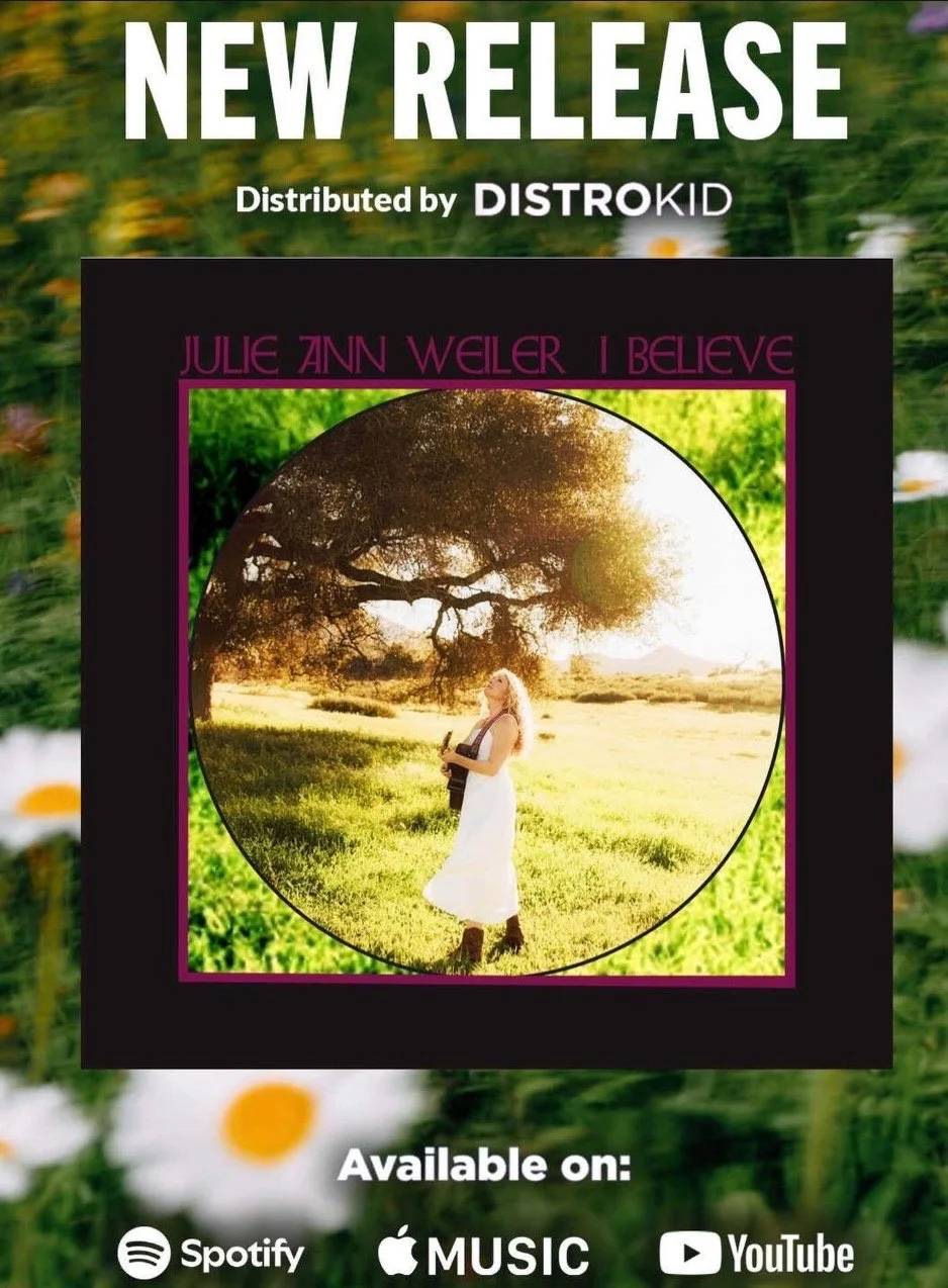 Julie Ann Weiler, I Believe, Single dropped today. Take a ride with her spirit and give it a listen