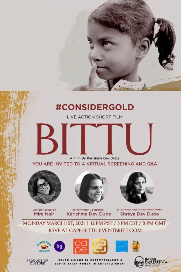 BITTU: Film Screening + post film Q&A with Mira Nair, Karishma Dev Dube, & Shreya Dev Dube.