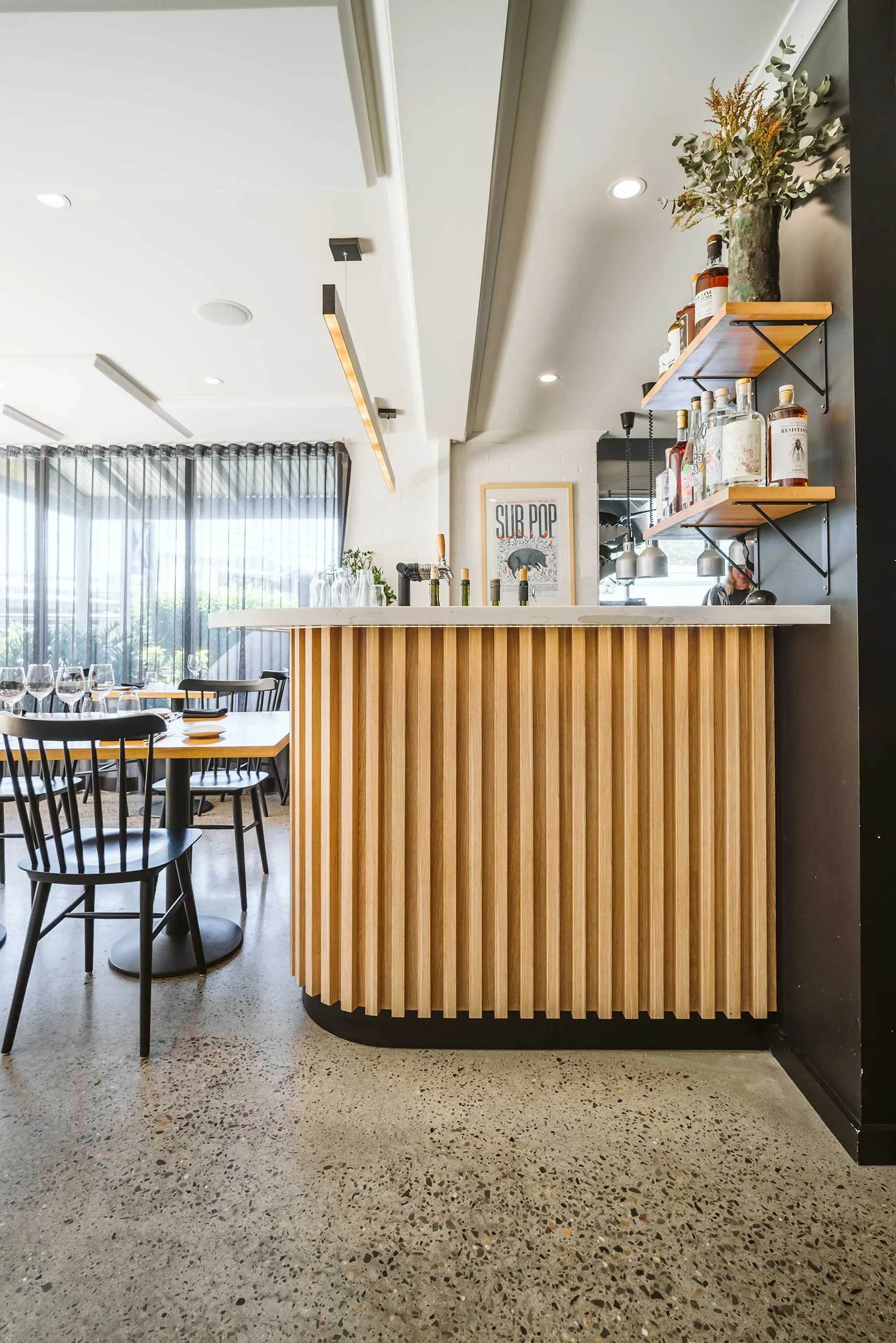 Bar detail Small Town Bistro, Milton