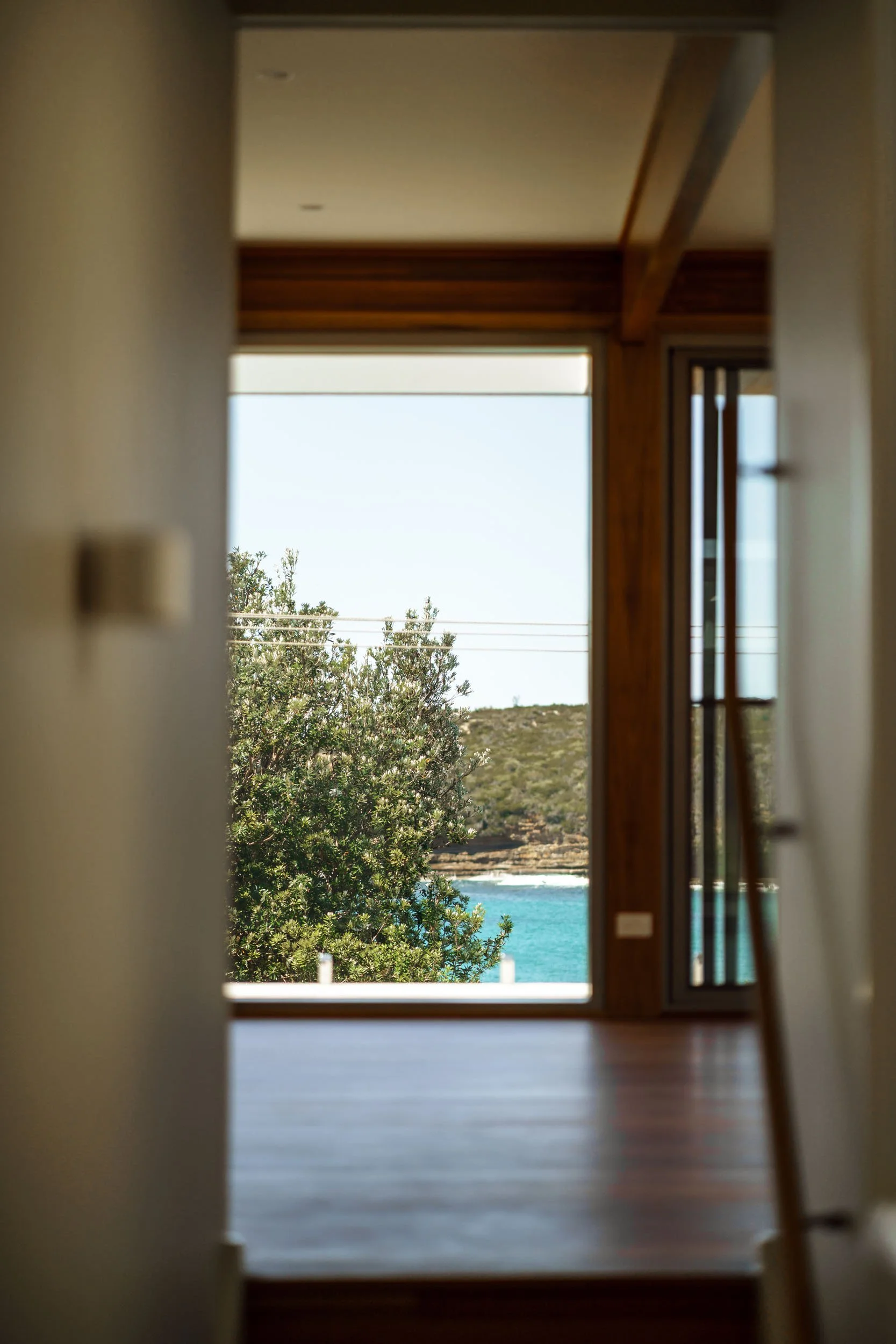 View from entry of the Ela Ela House South Coast renovation by New View Building Solutions