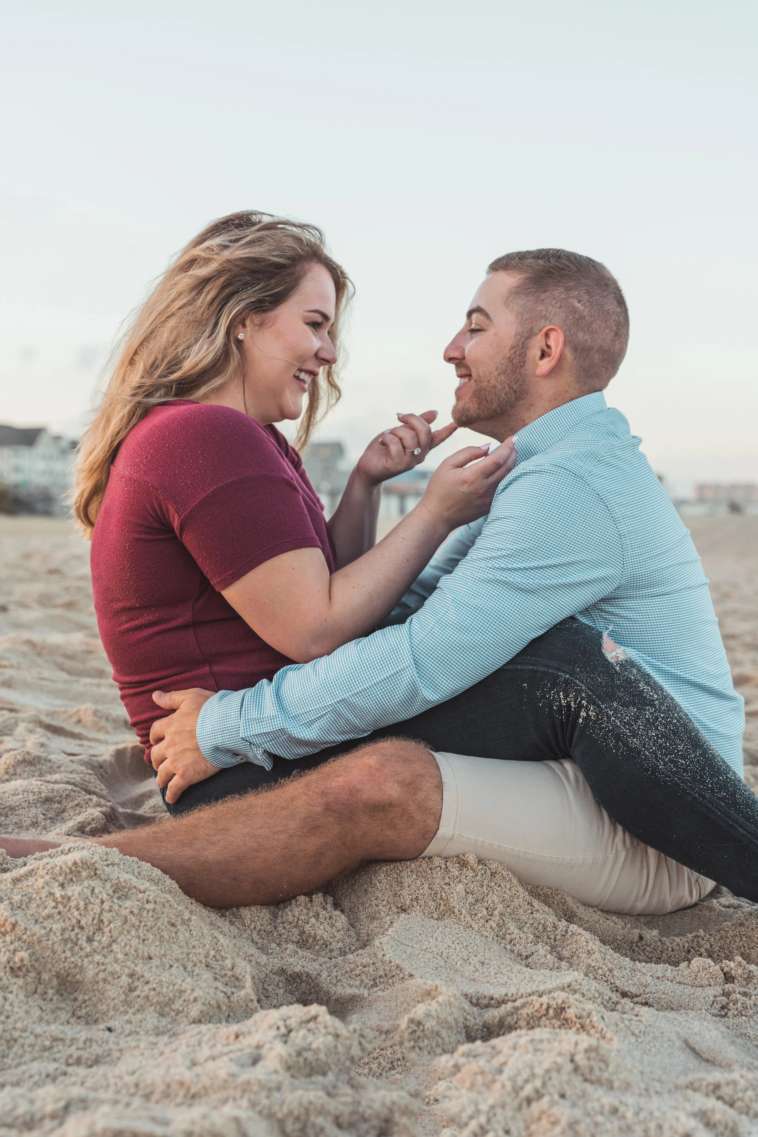 Justin and Cassidy Long Branch Beach Proposal - New Jersey Photographer