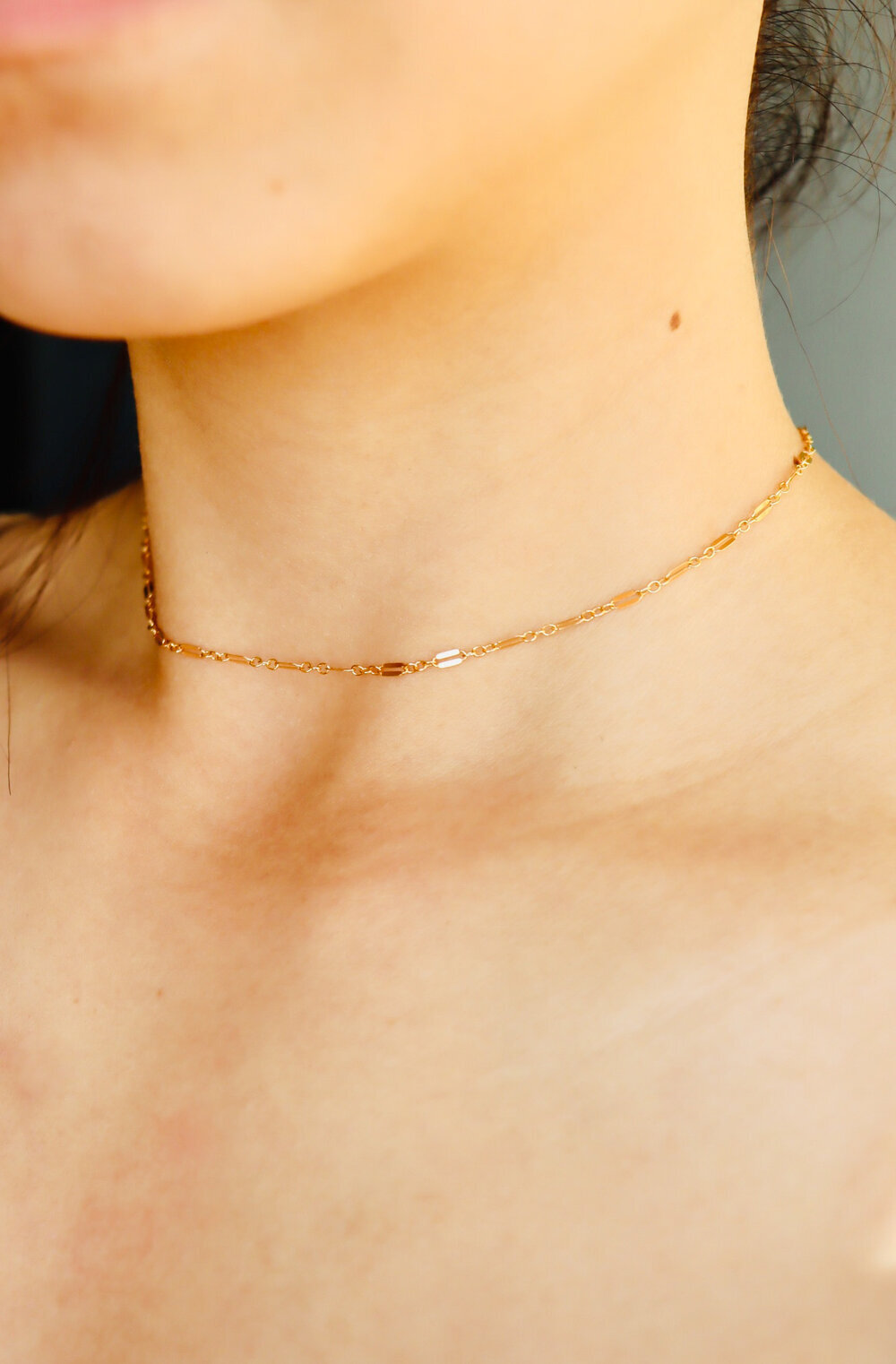 Luna Sequin Gold Choker Necklace — Quill Fine Jewelry | We create timeless and delicate jewelry for everyday