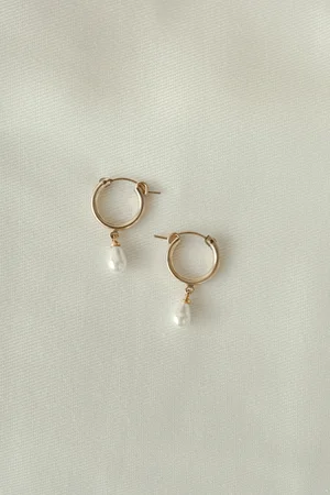 Pear Huggie Earrings