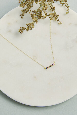 rainbow bar necklace
