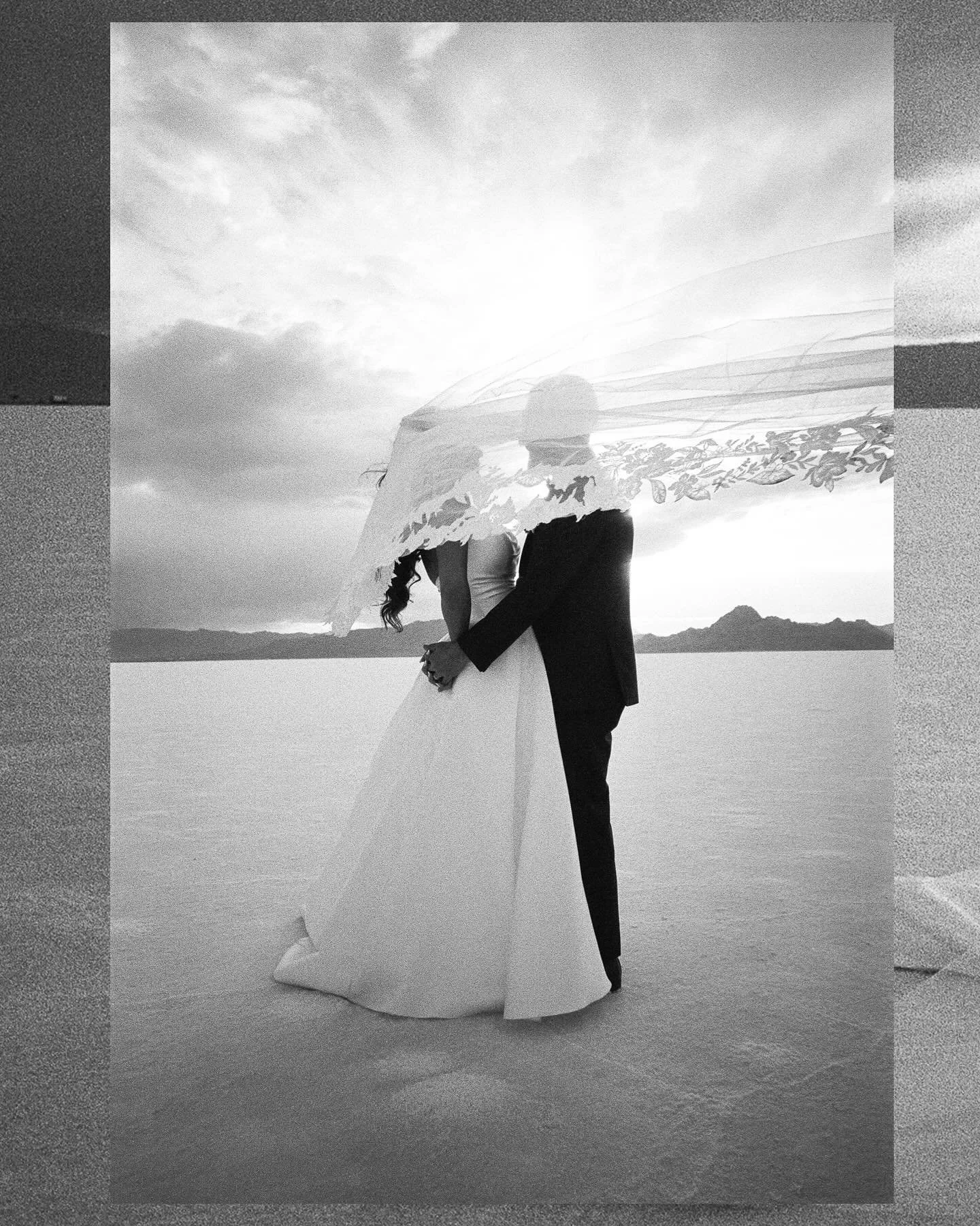 Try as you may but nothing can beat the emotional and timeless feeling of film. So incredibly proud of my favorite 2nd shooter @kelcj_photo for capturing these on the Salt Flats 

Videographer: @shadesofjade.films 
Dress and veil: @alexandrasbridalbo