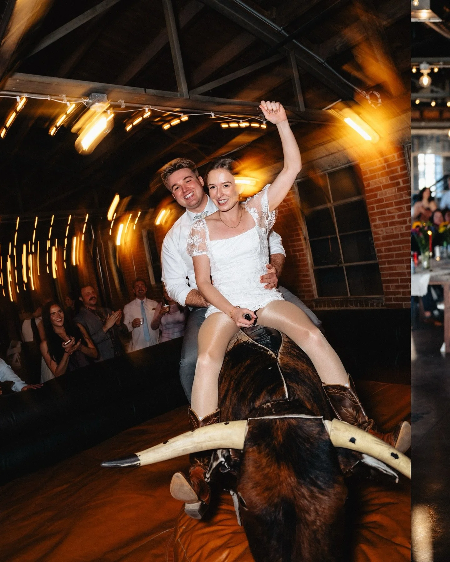 DANCING, WAFFLES AND A MECHANICAL BULL

Sneaks from this gyration-filled wedding day at the wonderful @publikspace_ . This day featured a three piece Celtic band Bandage A Trois , coordinated Contra dancing with instructions performed by a Contra Cal