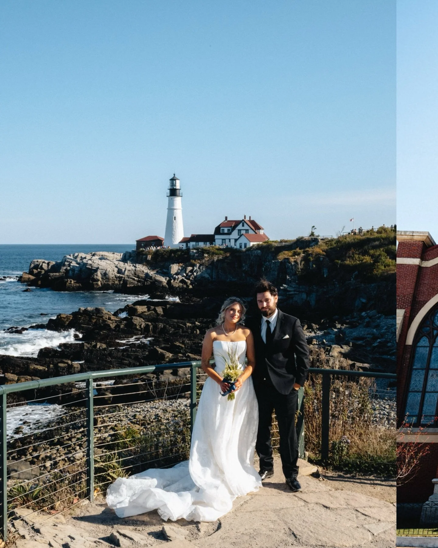 Still dreaming about Maine&hellip; 🦞 

Portland, ME was a dream! Today I&rsquo;m missing the lobster rolls, seabreeze and lighthouses. So incredibly lucky this amazing couple brought me out to photograph their wedding in Portland! 

Vendors:
Photogr