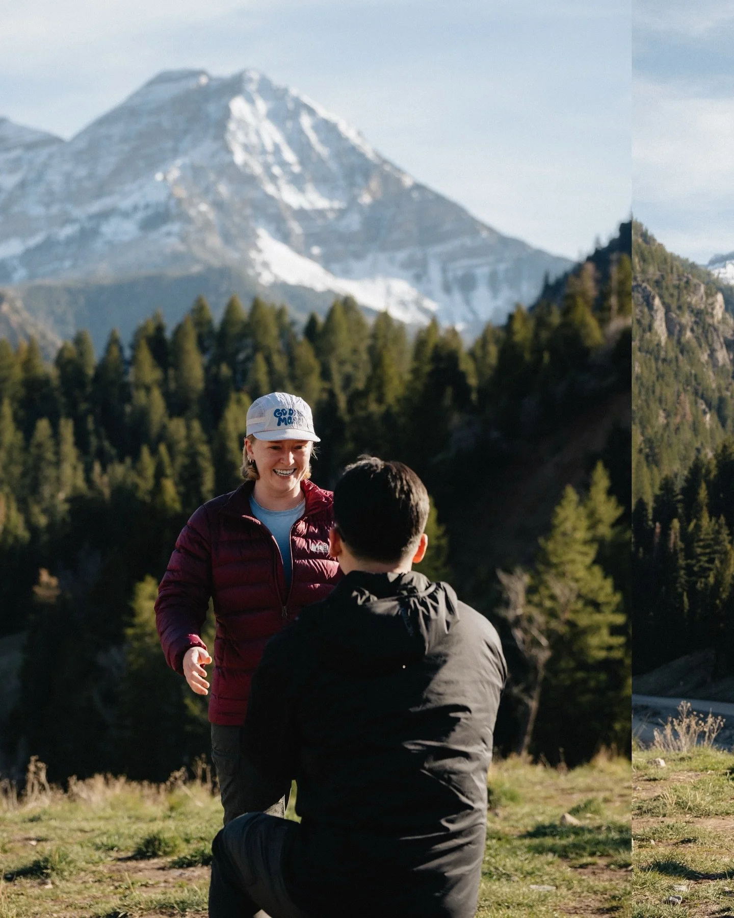 SHE SAID YES ON A HILL BETWEEN TWO DIFFERENT WEDDING COUPLES DOING FIRST LOOKS BECAUSE IT&rsquo;S A REALLY POPULAR PHOTOGRAPHY SPOT&hellip;

But it all worked out! 

These two were so much fun as we laughed, boogied and frolicked as the sun went down