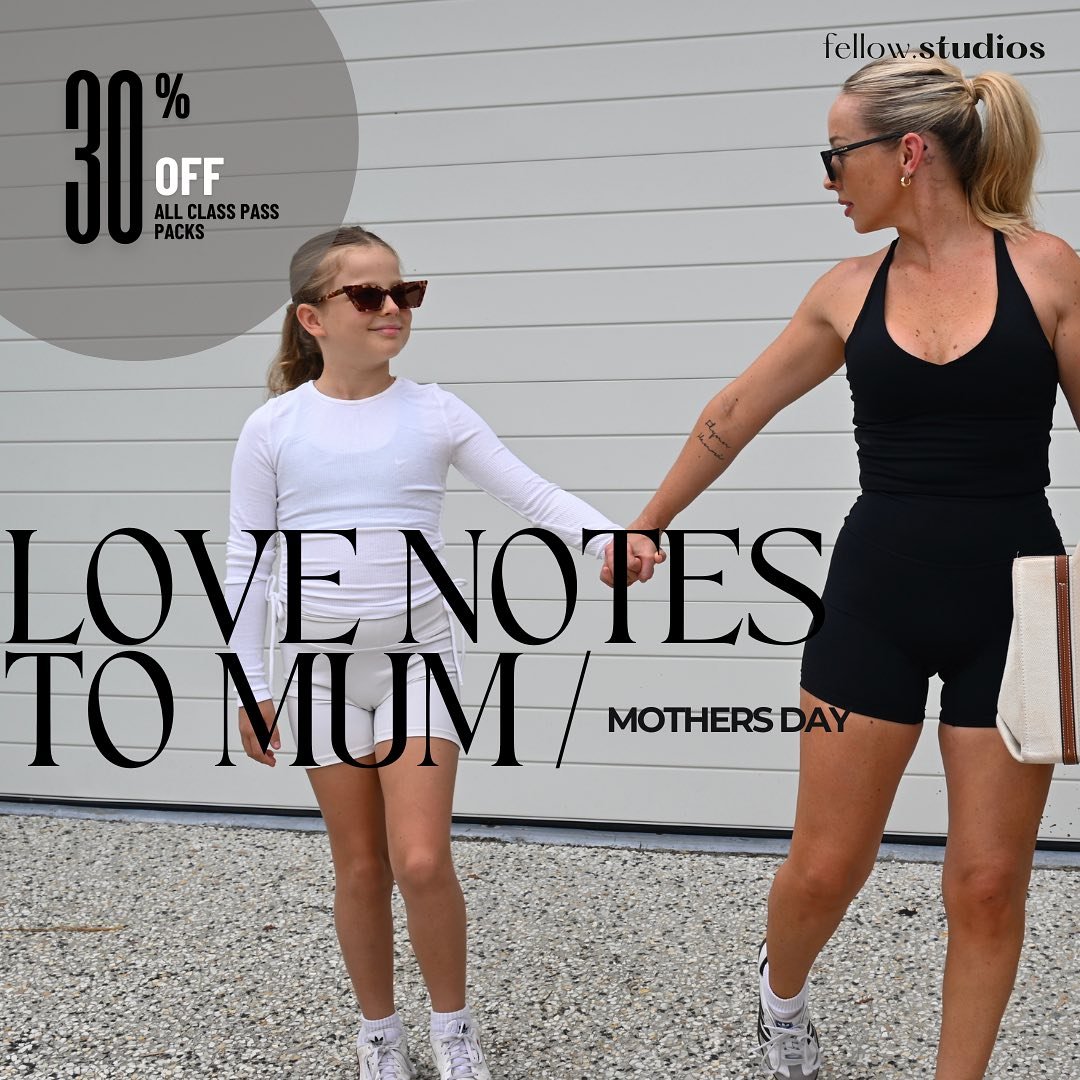 LOVE NOTES TO MUM // 
If there is an opportunity to celebrate our mama&rsquo;s in our community we will take it. We know motherhood is an extreme sport 😂 so to give you a little nudge to take a step towards nourishing your body and taking some YOU t