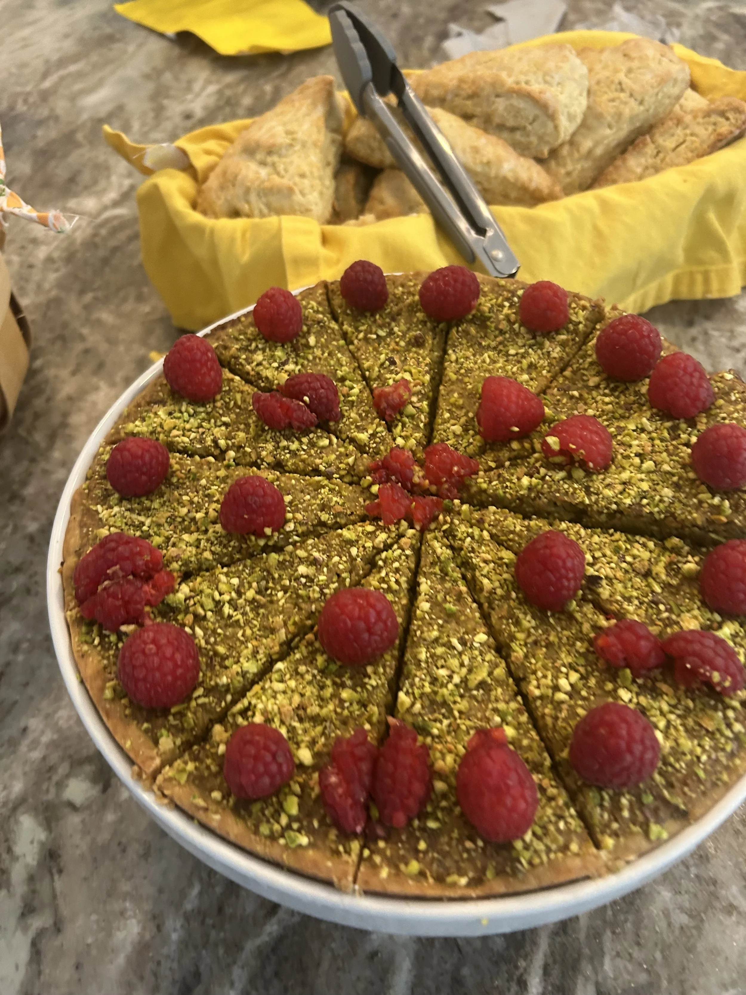 Pistachio-Raspberry Tart