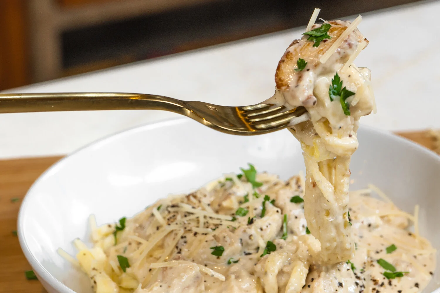 3 Ingredient Pasta + 4 Cheese Sauce