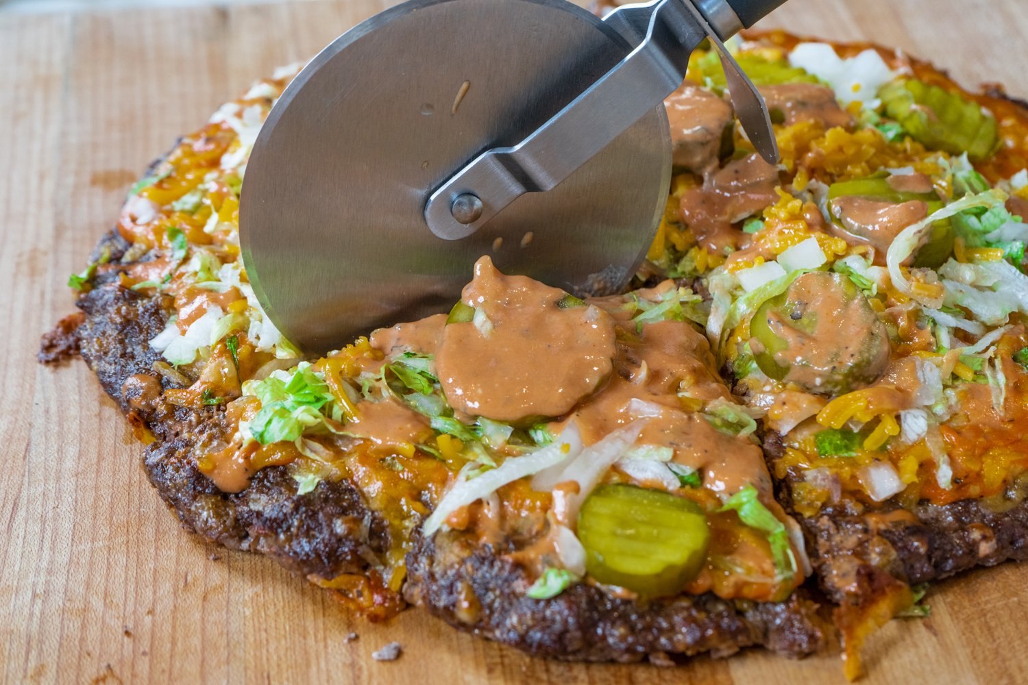 Zero Carb Crust Big Mac Pizza