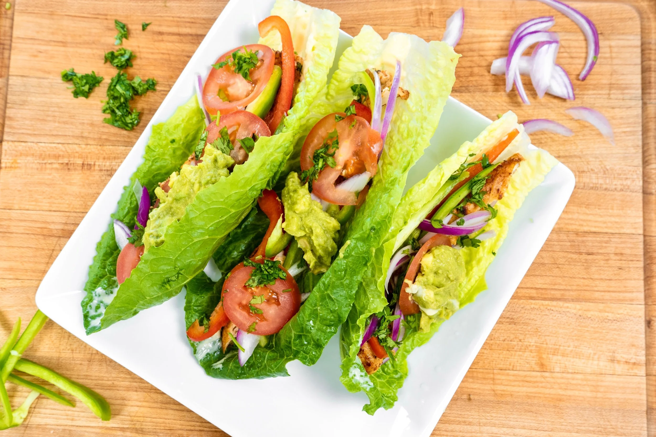 Easy Lettuce Wrap Chicken Tacos