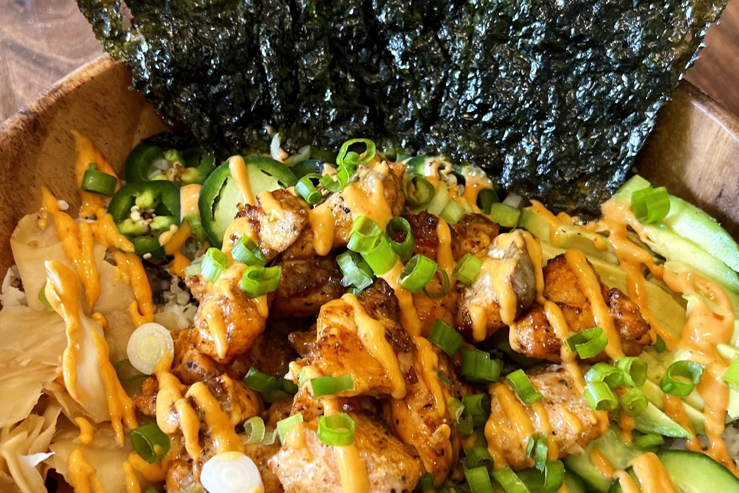 Firecracker Sushi Roll in a Bowl