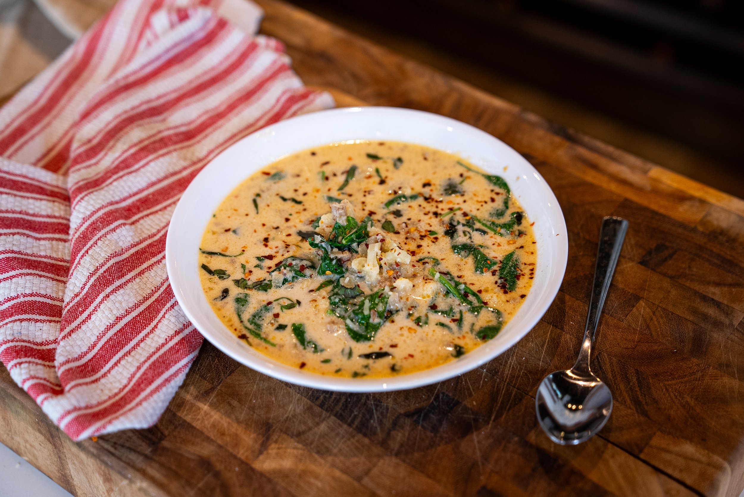 Creamy Sausage Tortellini Soup