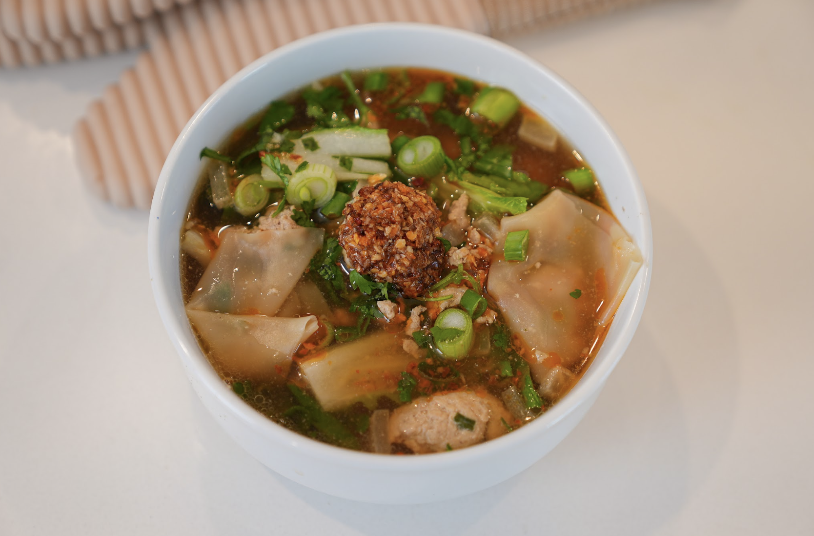 Deconstructed Wonton Soup
