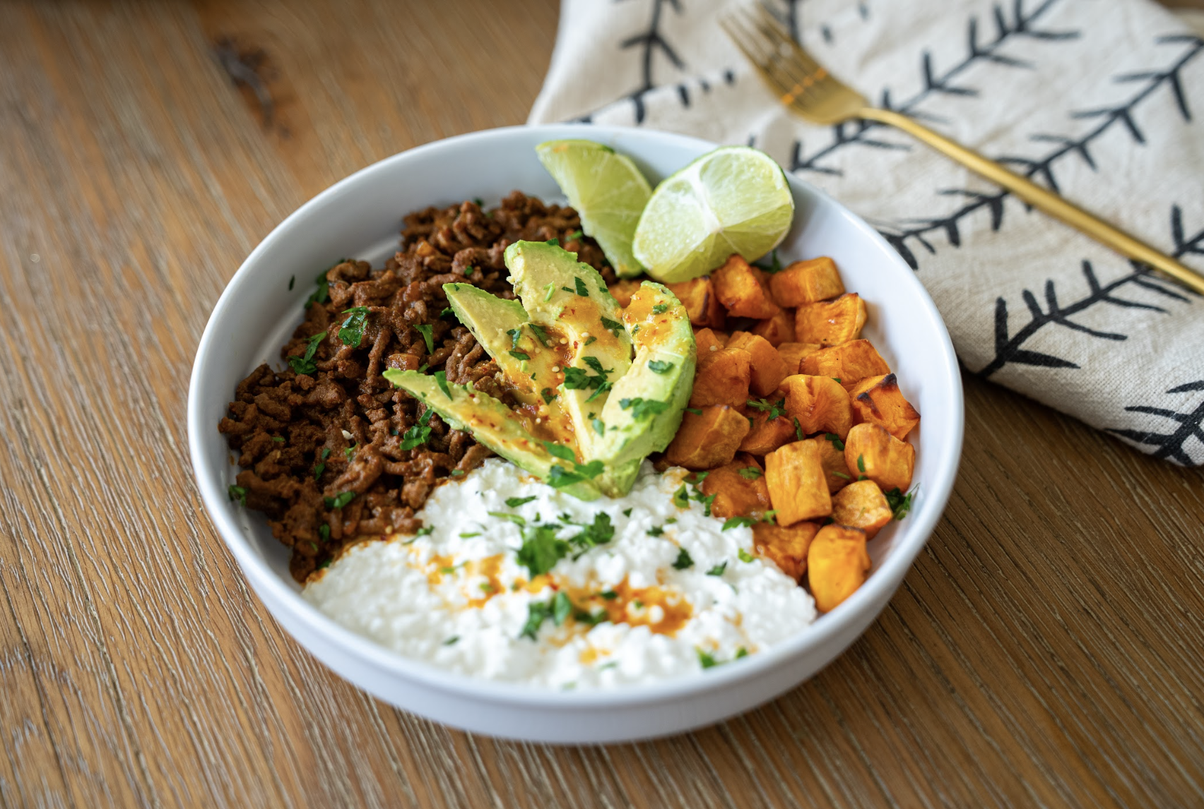 Cottage Cheese Beef Bowl